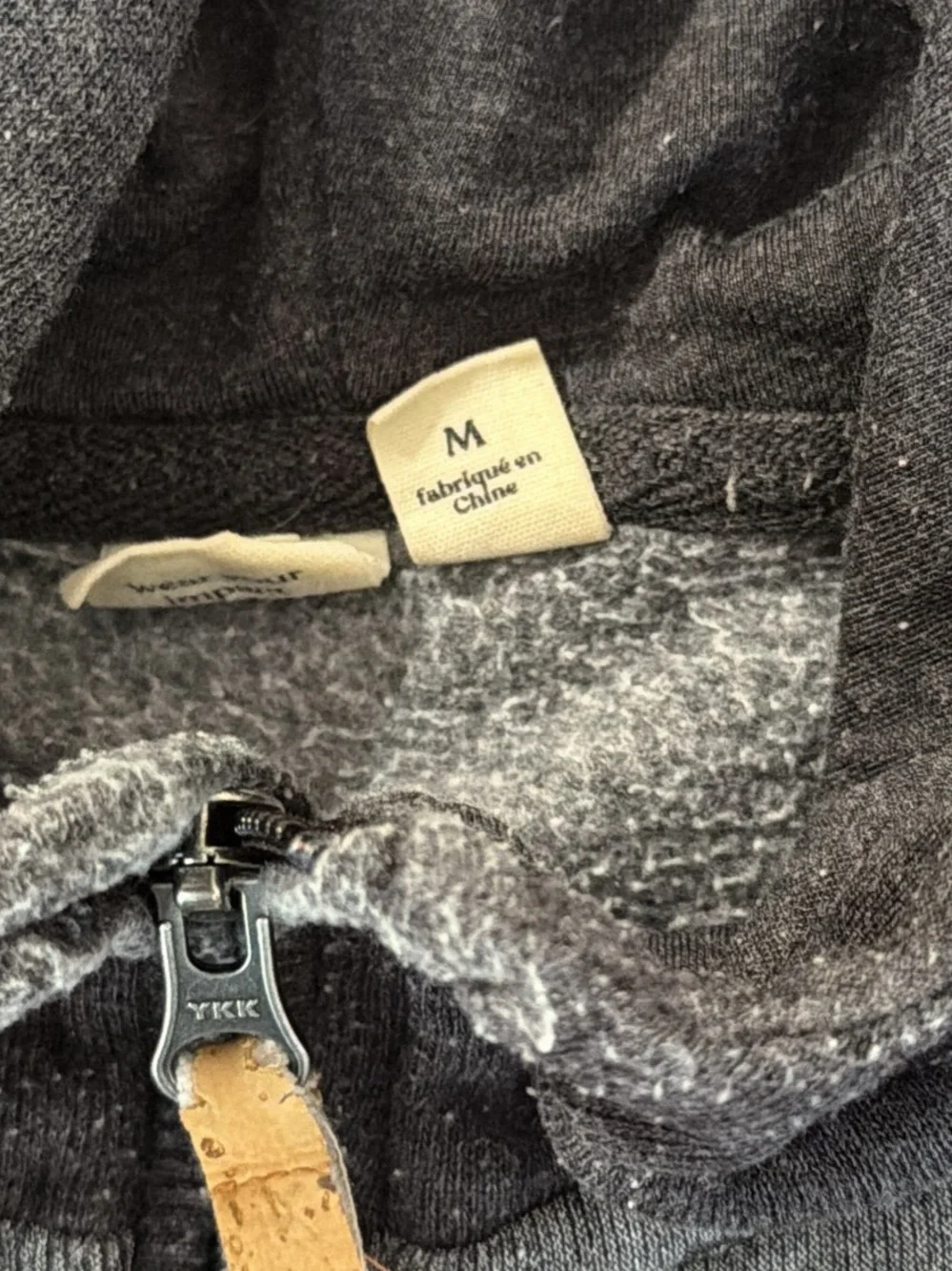 Men's Dark Gray Tree-Graphic Full-Zip Sweater